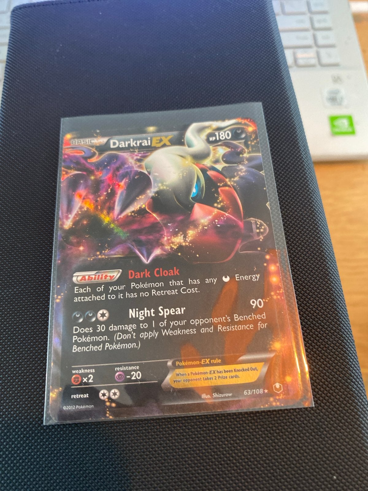 Darkrai EX Pokemon kaart - Zeldzaam en in topconditie!, Ophalen of Verzenden, Zo goed als nieuw, Losse kaart, Foil