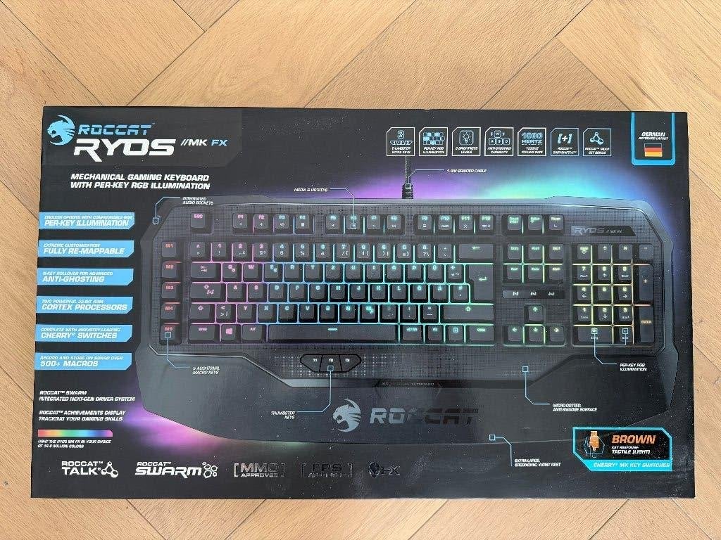 ROCCAT Ryos MK FX Gaming Toetsenbord (QWERTZ), Computers en Software, Toetsenborden, Ophalen, Nieuw, Verlichte toetsen, ROCCAT