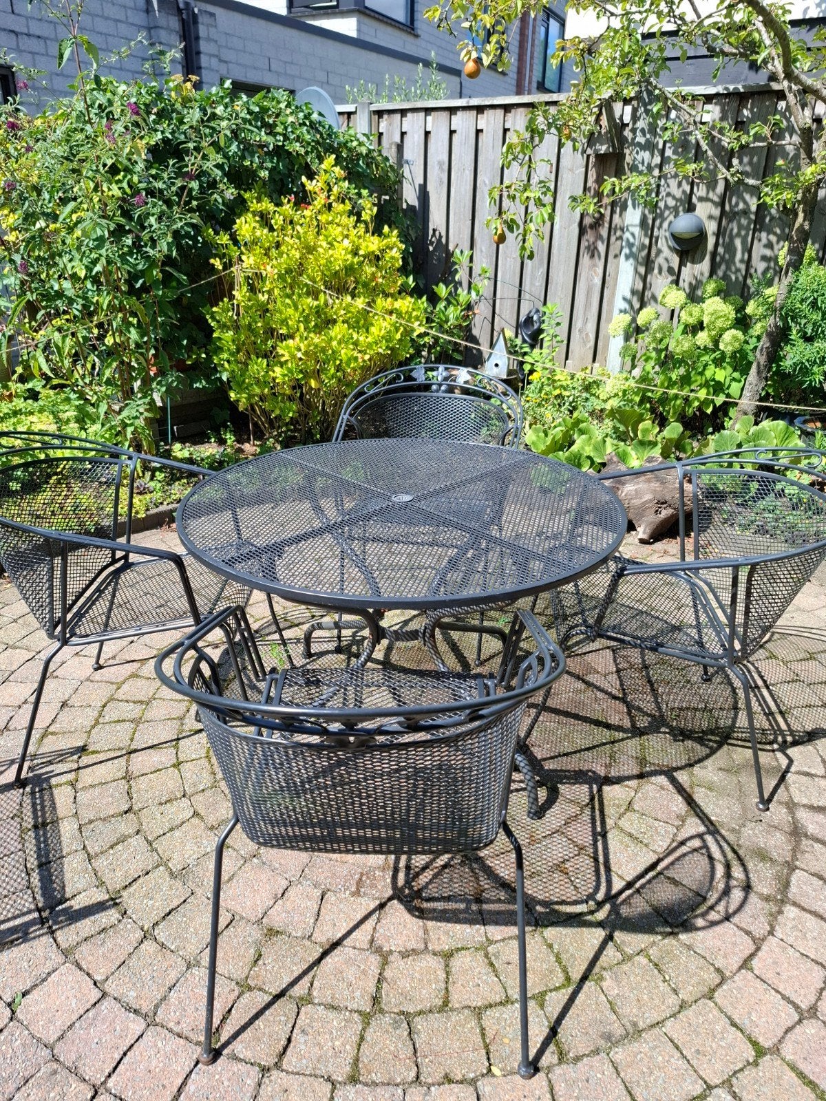 Te Koop; Kettler Tuinset, grijs staal., Ophalen, 4 zitplaatsen, Gebruikt, Aluminium