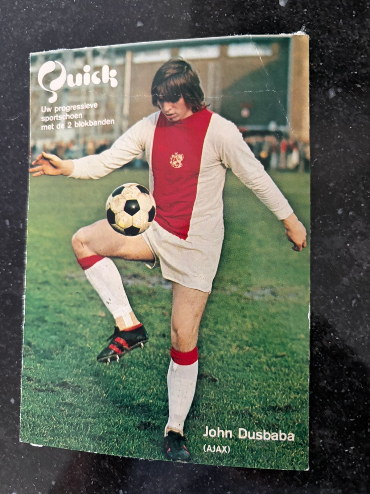 Spelerskaart John Dusbaba Ajax, Verzamelen, Sportartikelen en Voetbal, Verzenden, Zo goed als nieuw, Ajax, Spelerskaart