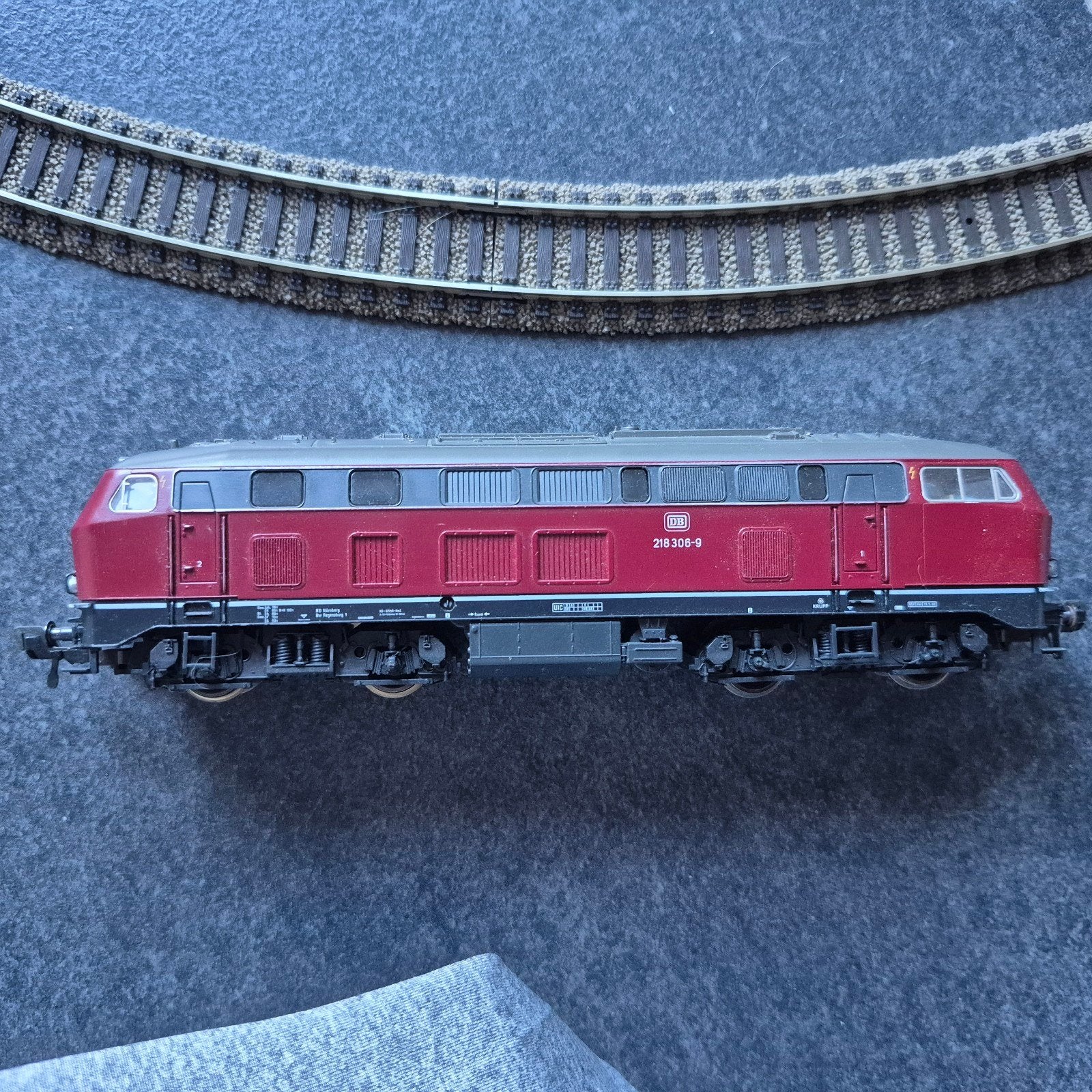 fleischmann DB cargo en diesel locomotief BR 218  fleischman, Hobby en Vrije tijd, Fleischmann, Ophalen of Verzenden, Zo goed als nieuw