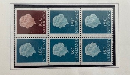 1965 Postfris 6 zegels Automaatboekje PB 3, Postzegels en Munten, Ophalen of Verzenden, Na 1940, Postfris