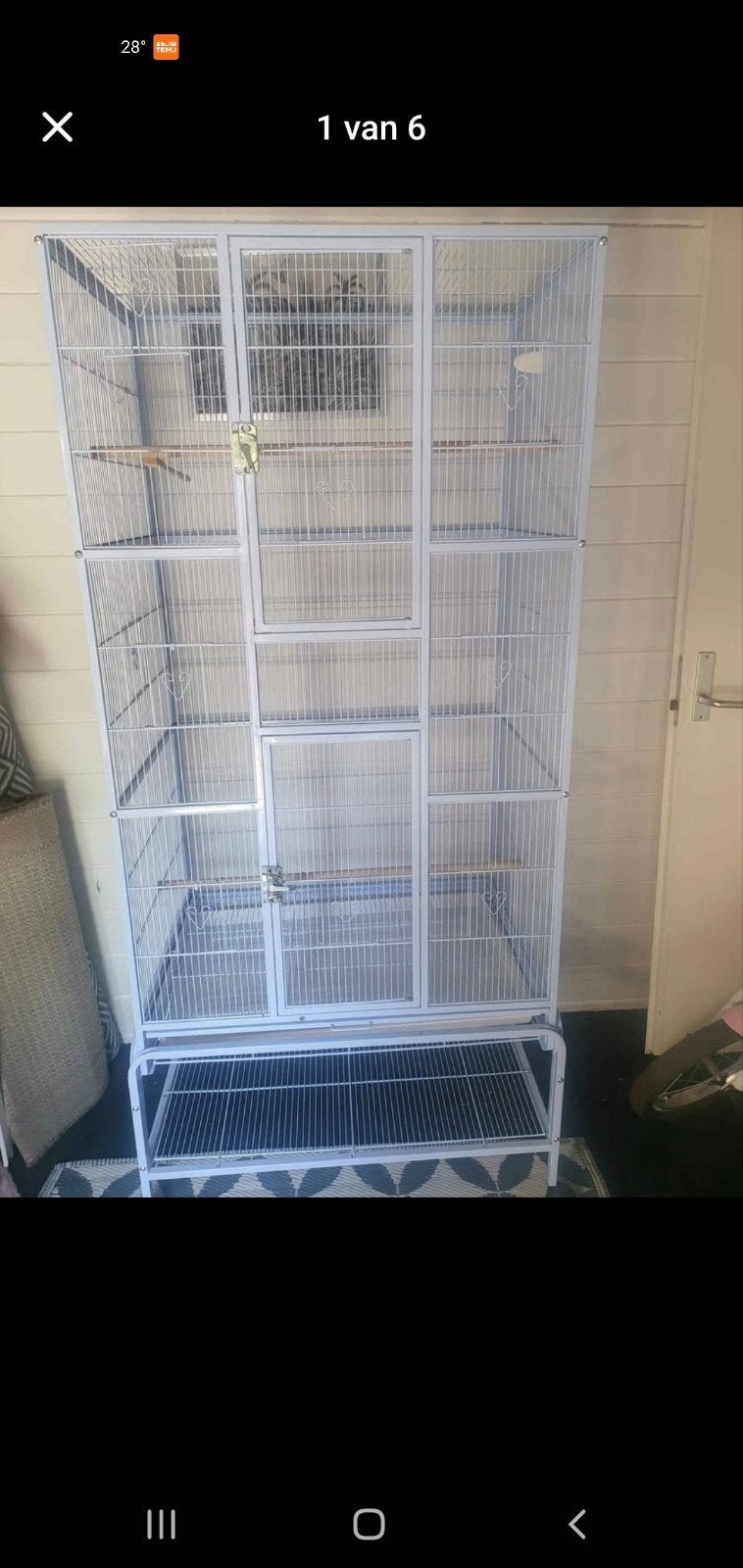 2 weken Oud prachtige Mooie Vogel Kooi, Ophalen of Verzenden, Zo goed als nieuw, Vogelkooi