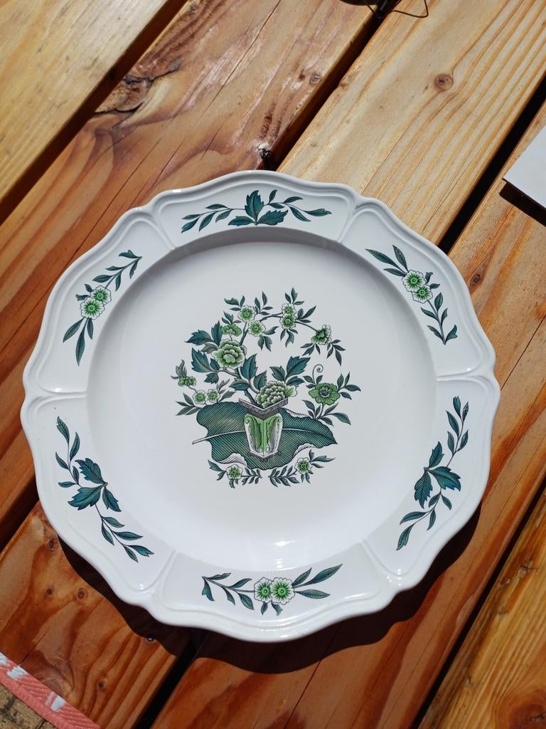 Wedgwood Green Leaf serveerschaal - 33 cm, Ophalen of Verzenden