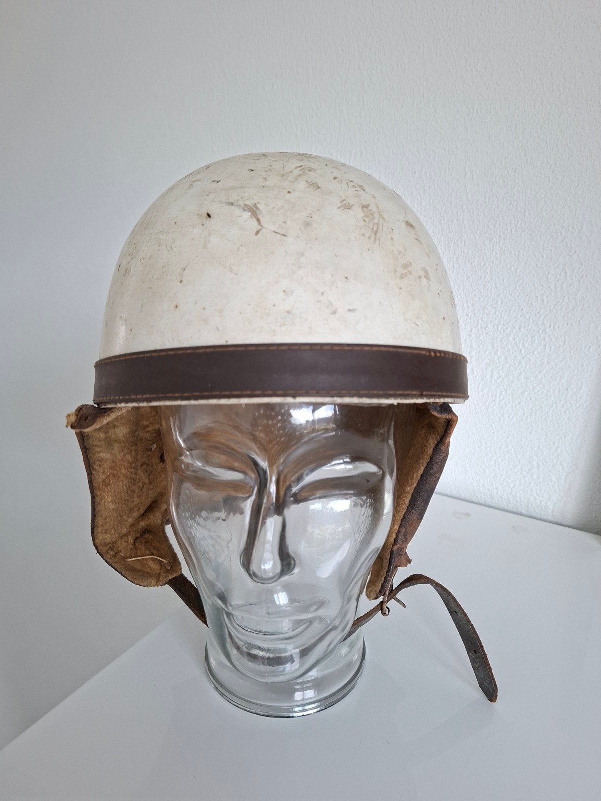 Vintage klassieke Motor/brommerhelm, Ophalen of Verzenden