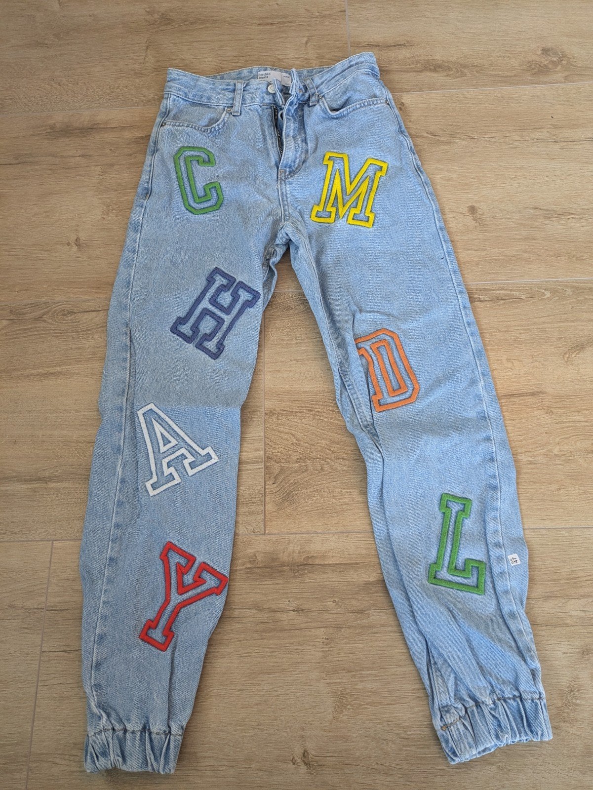 Bershka denim jeans, goede staat, maat EUR 32, Kleding | Dames, Blauw, Maat 34 (XS) of kleiner, Gedragen, Bershka