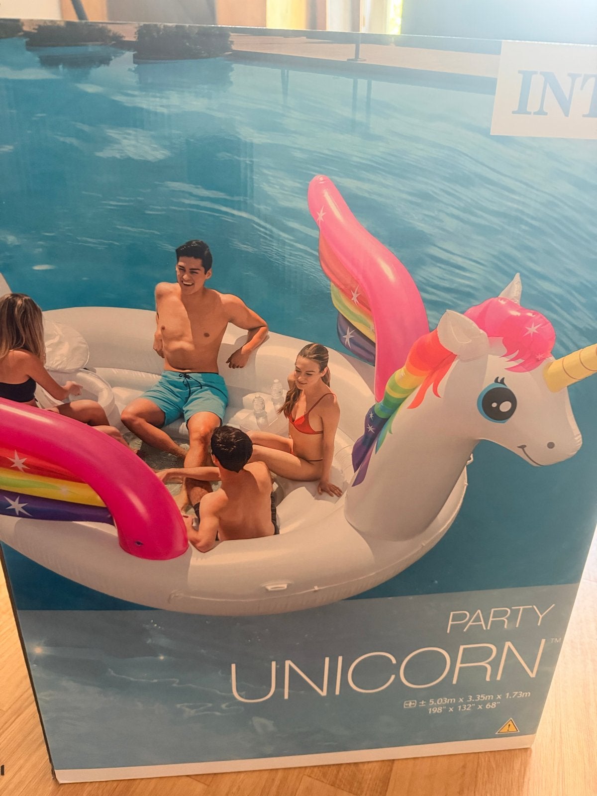 Grote opblaasbare Party Unicorn - Nieuw in doos!, Ophalen, Nieuw