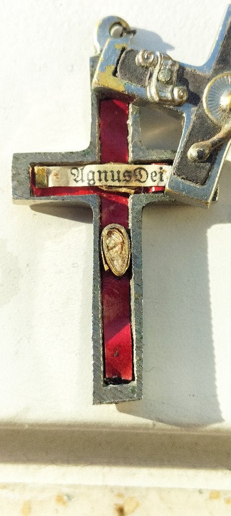 Antiek Katholiek Reliekkruis of Relikwiehouder, Scharnierend, Ophalen of Verzenden