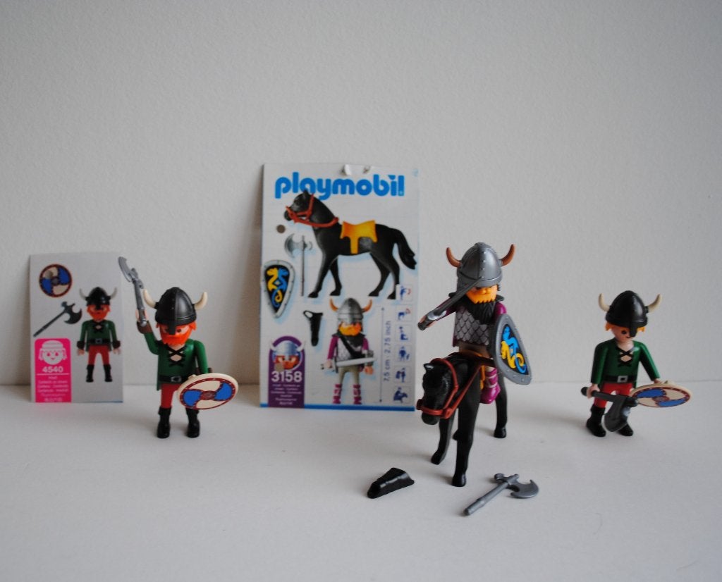 Playmobil no. 4540 en 3158 - Vikingen - vintage, Ophalen of Verzenden, Zo goed als nieuw, Figuren