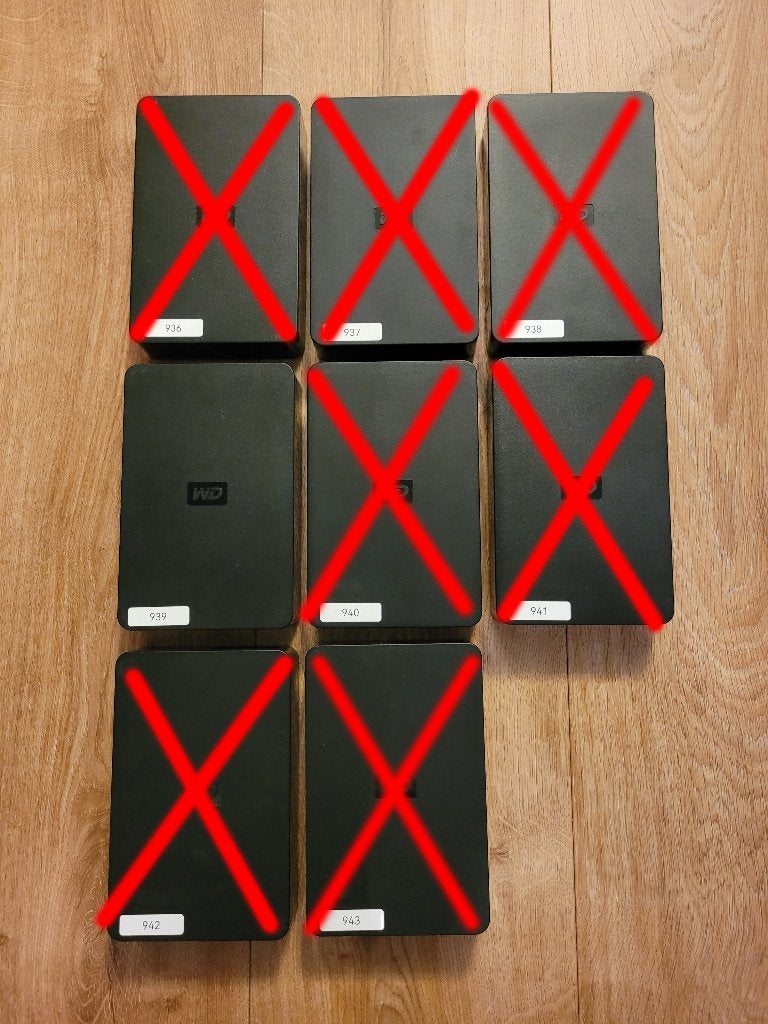 Externe HDD (Hard Disk) 2TB WD Western Digital Elements, 2TB, HDD, Zo goed als nieuw, Desktop