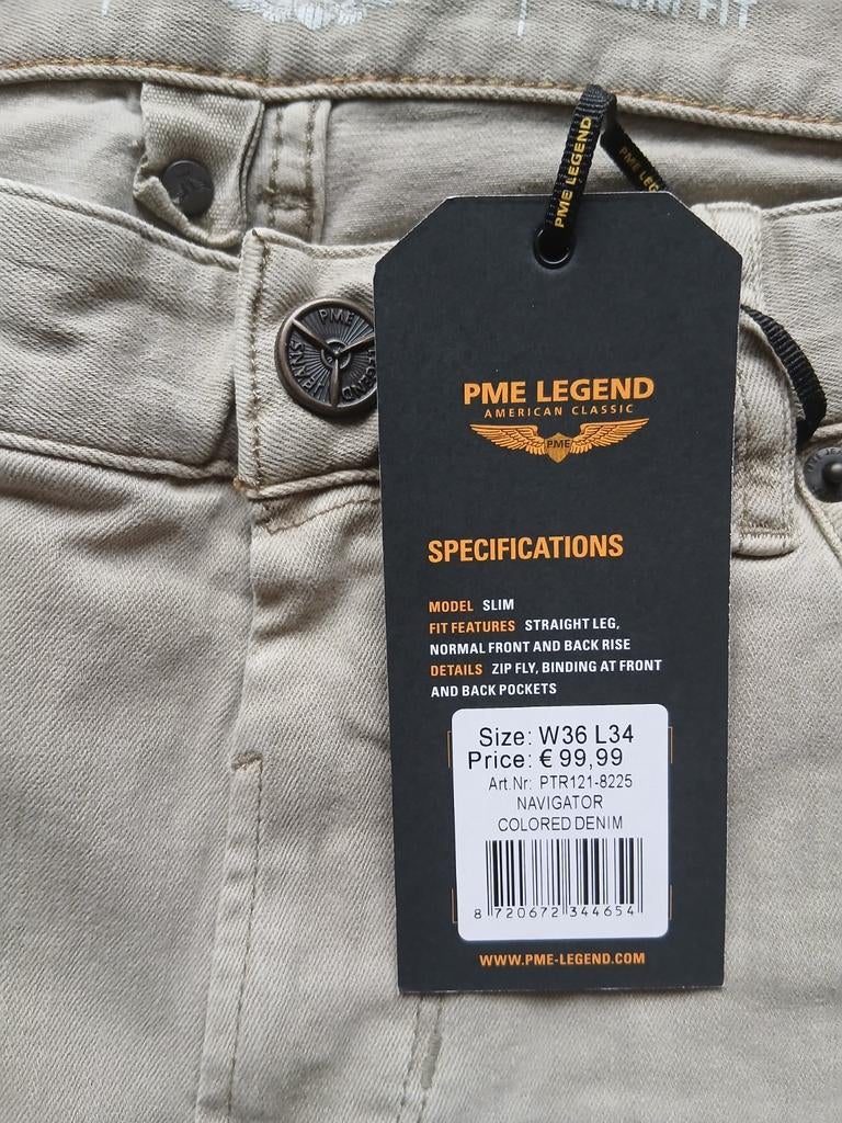 PME Legend Navigator slimfit jeans maat W36 L34, W36 - W38 (confectie 52/54), Overige kleuren, Nieuw, Ophalen of Verzenden