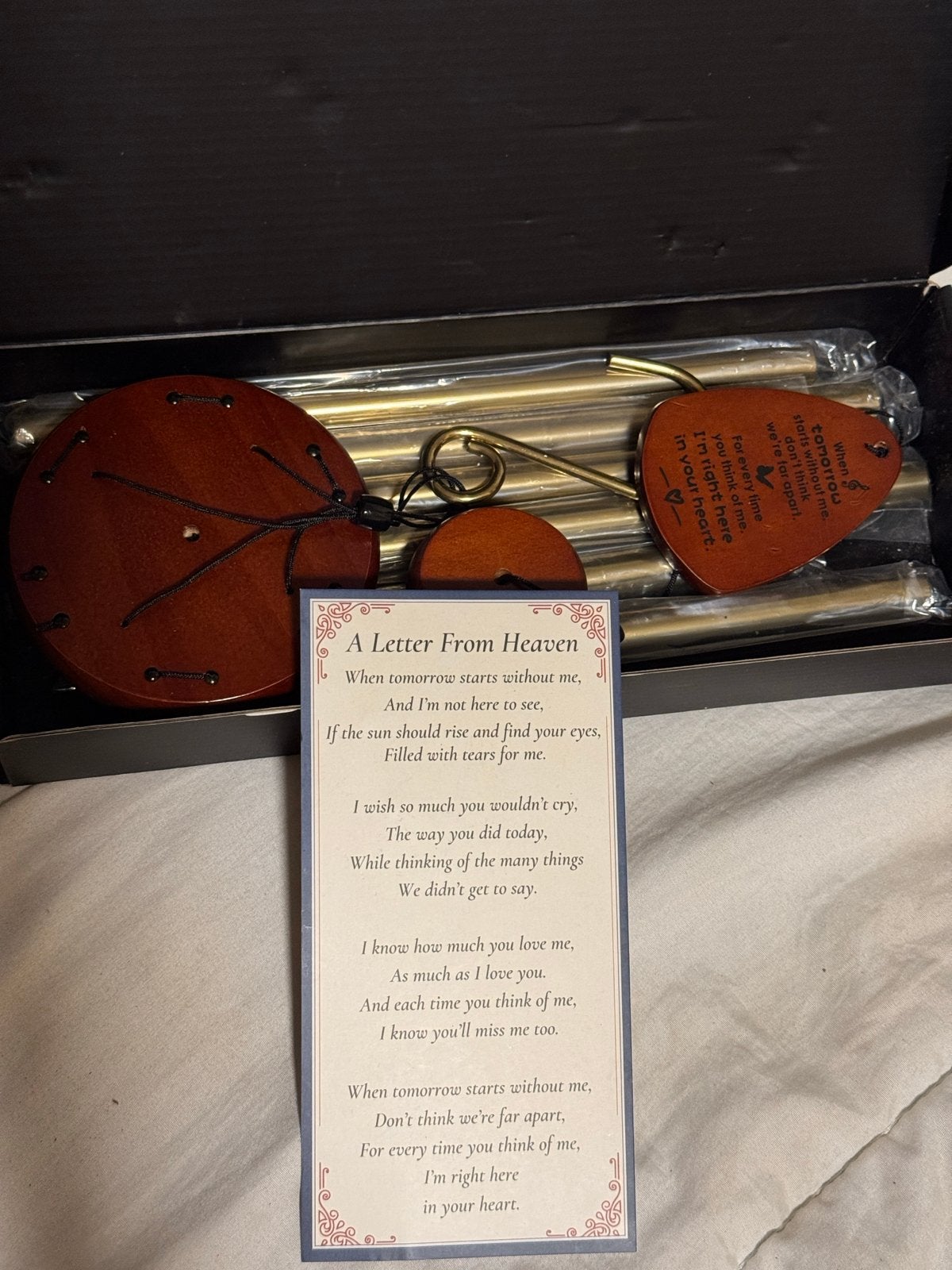 Nieuw Windorgel met 'A Letter From Heaven' en de originele, Hout, Overige stijlen, Nieuw, Ophalen of Verzenden