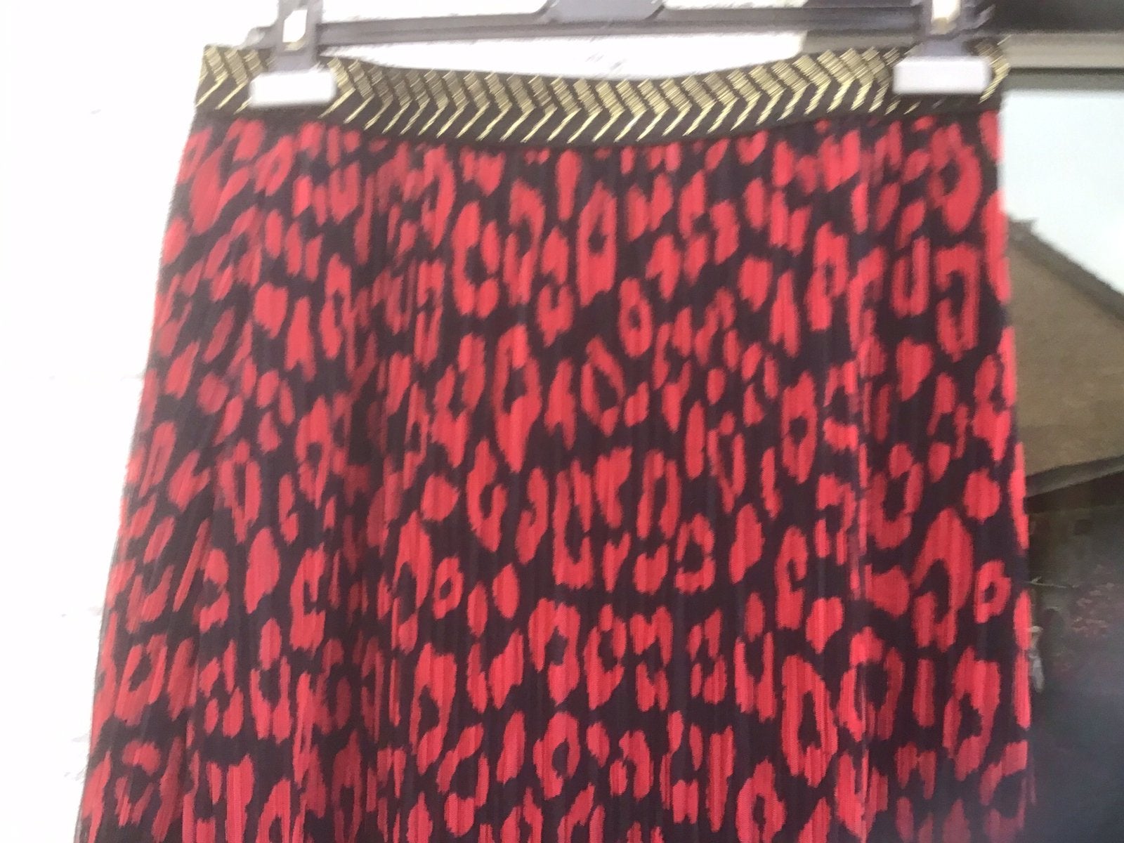 ROOD/ZWARTE MESH ROK VAN STUDIO ANNELOES  MAAT L, Kleding | Dames, Ophalen of Verzenden, Zo goed als nieuw, Rood, Onder de knie