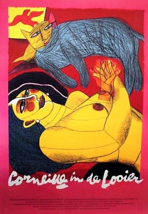 affiche Corneille in de Looier 1988, Verzamelen, Posters, Zo goed als nieuw, Overige onderwerpen, A1 t/m A3, Ophalen of Verzenden