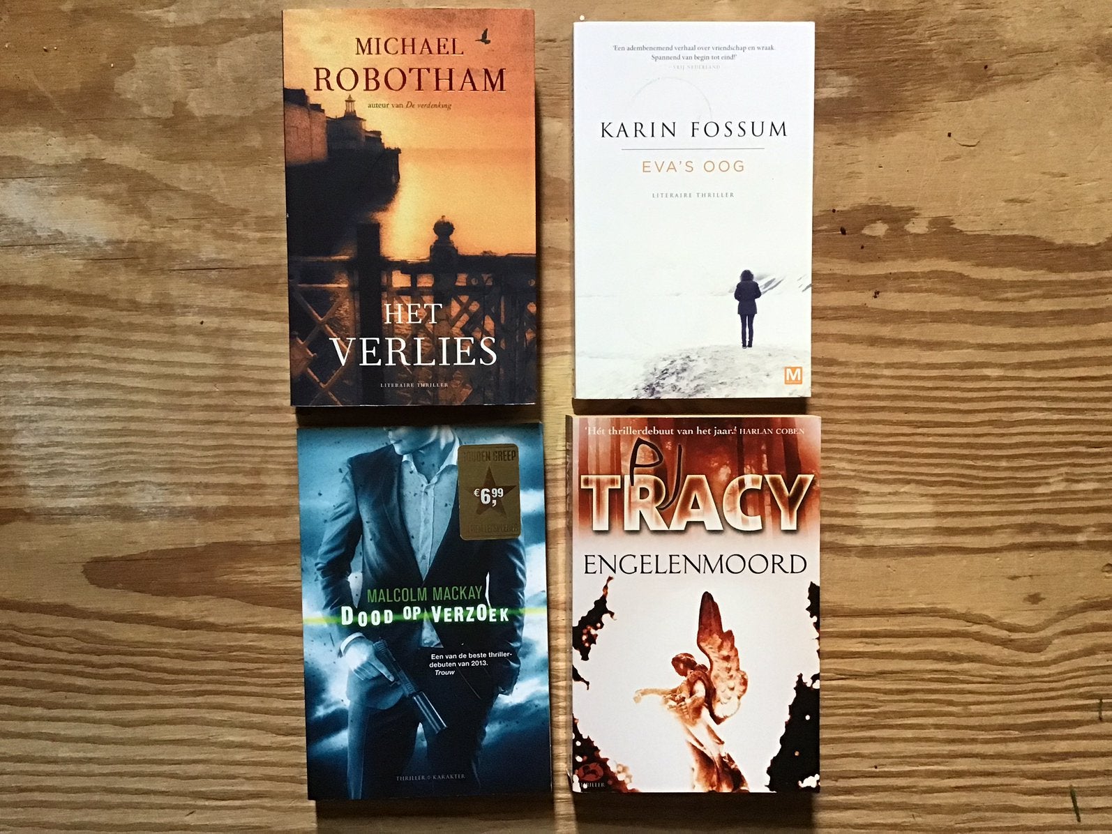 4 x boeken. Per stuk 2,50.  o.a Karin Fossum - Eva ‘s oog., Ophalen of Verzenden, Zo goed als nieuw