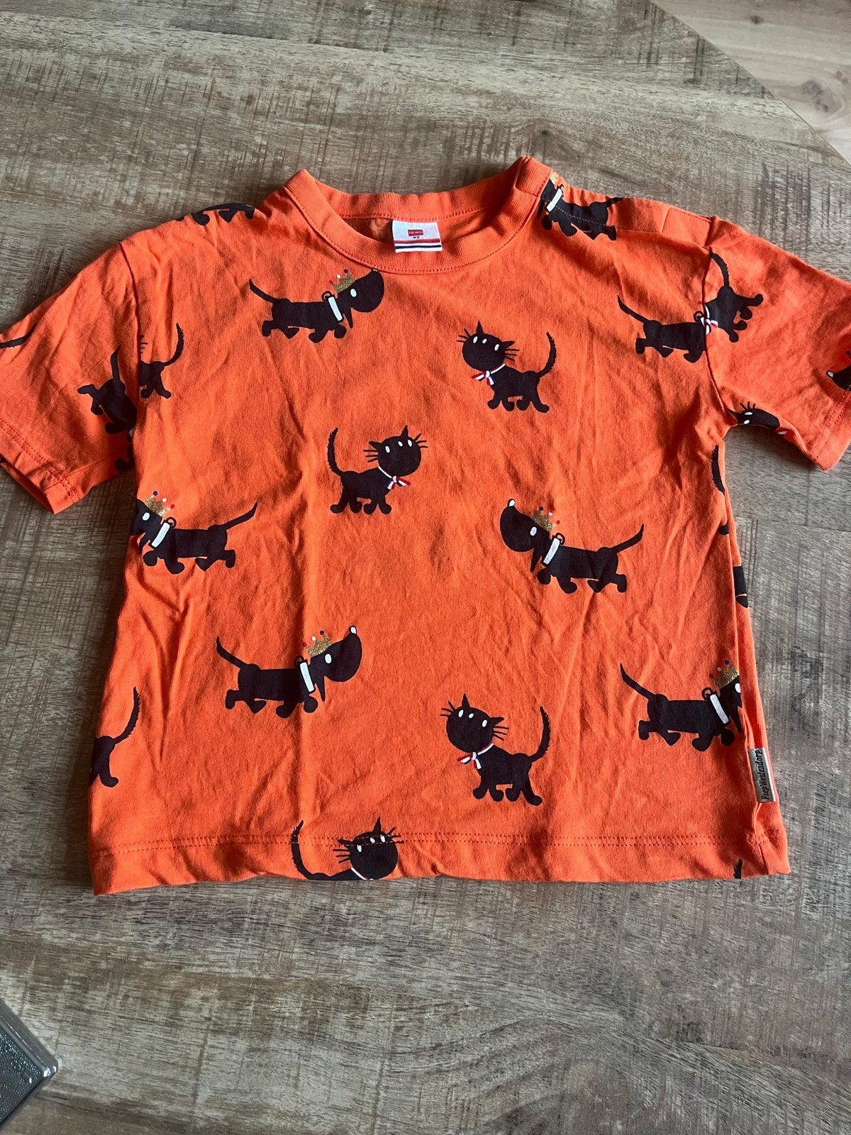 Oranje shirt met Takkie en Siepie - Maat 92, Ophalen of Verzenden, Zo goed als nieuw, Jongen of Meisje, Shirt of Longsleeve