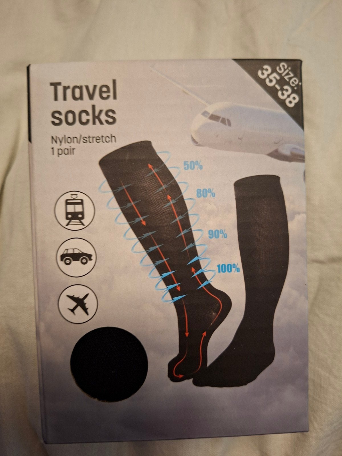 Travel Socks - Maat 35-38 - Nieuw, Sokken en Kniesokken, Maat 35 t/m 38, Nieuw, Ophalen of Verzenden