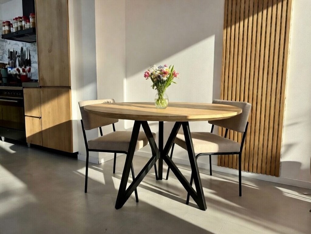 Ronde, (Deens)ovale, rechthoekige eiken eettafel, ook zwart, Huis en Inrichting, Ophalen, JOUWtafel.nl, 100 tot 150 cm, Eikenhout