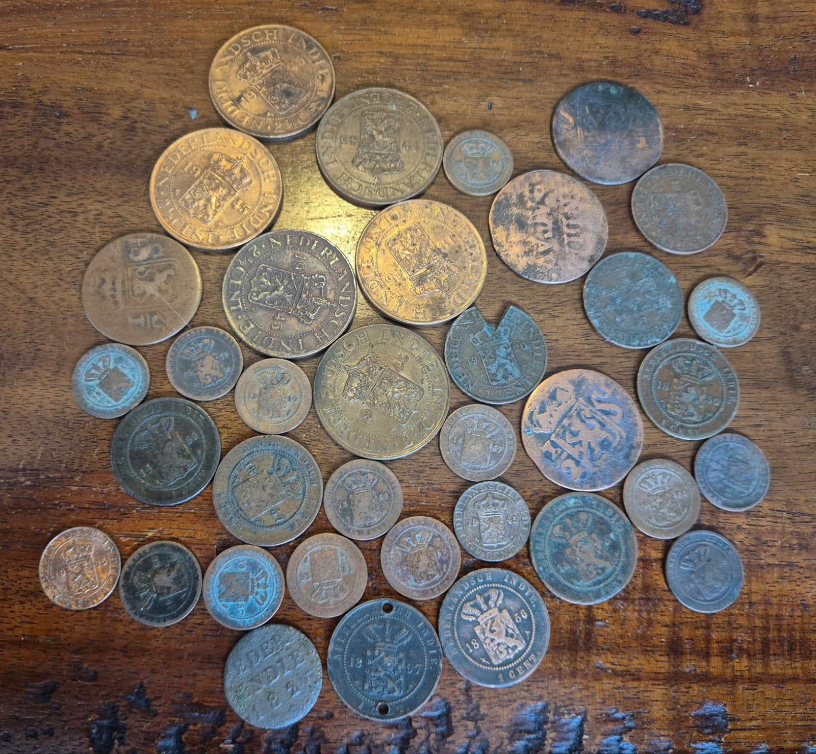 Munten Nederlands-Indië, Postzegels en Munten, Ophalen of Verzenden, Koningin Wilhelmina, Overige waardes, Setje
