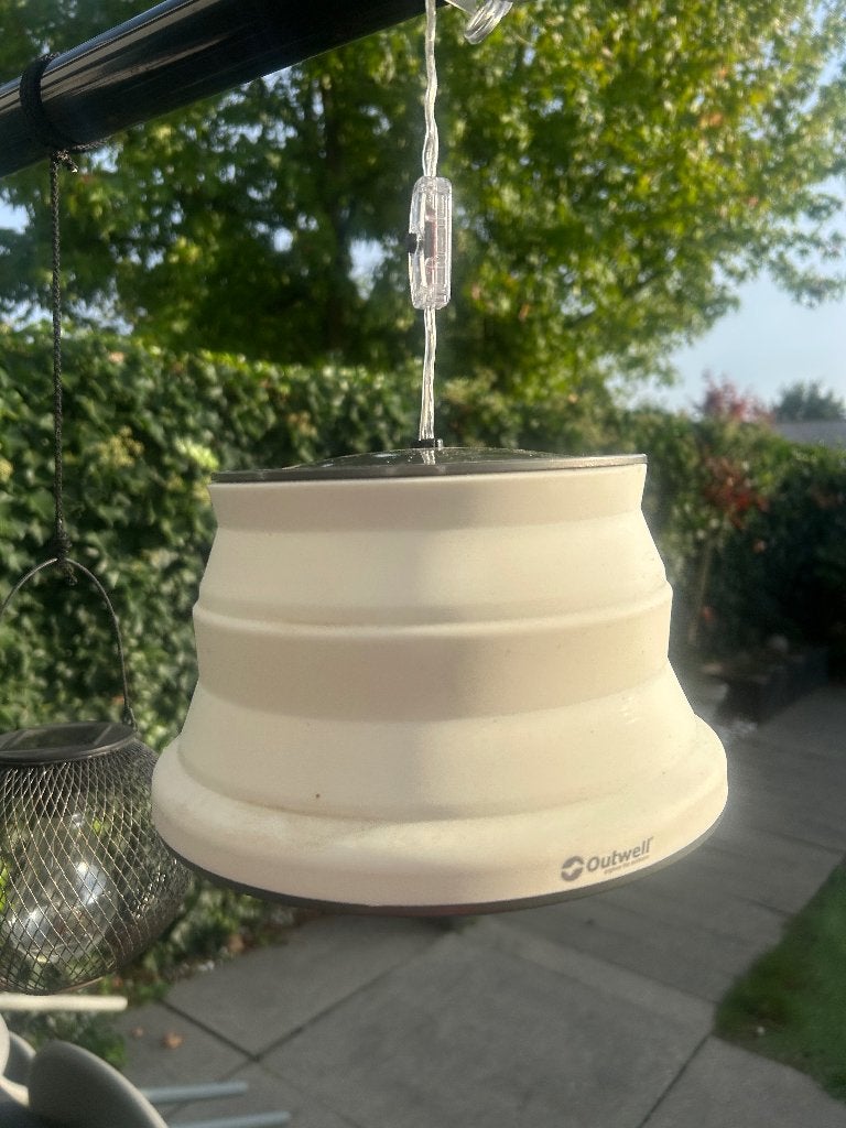 Outwell sargas hangende lamp / opvouwbaar, Ophalen, Gebruikt
