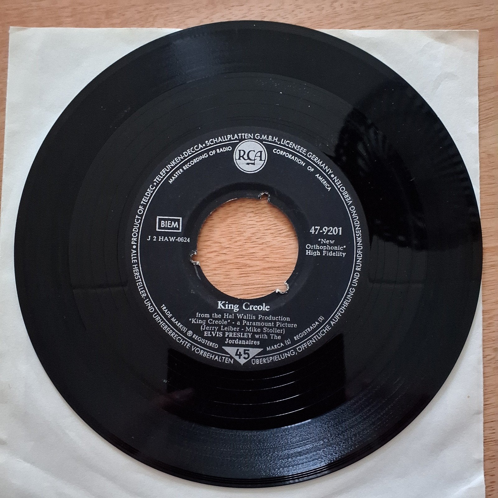 Elvis Presley King Creole/Dixieland Rock, Cd's en Dvd's, Vinyl Singles, Ophalen of Verzenden, Gebruikt, 7 inch, Pop
