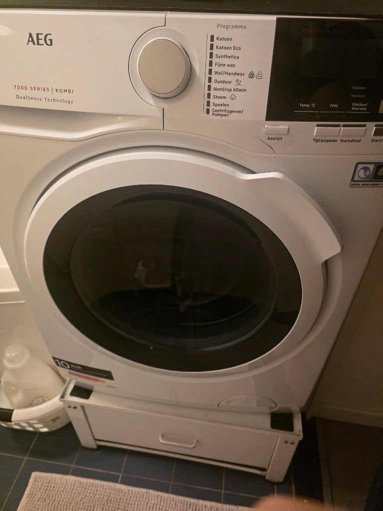 AEG Was/droogcombinatie machine, 8 tot 10 kg, Ophalen, Gebruikt, 85 tot 90 cm