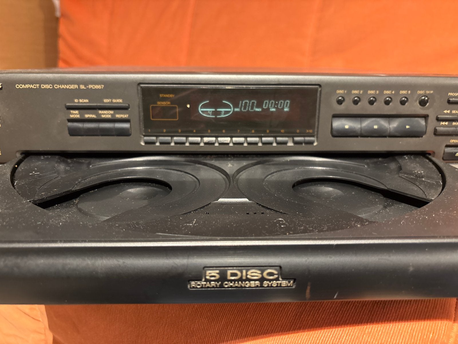 Technics SL-PD867 5-disc CD-wisselaar, Ophalen of Verzenden, Gebruikt, Technics, Wisselaar