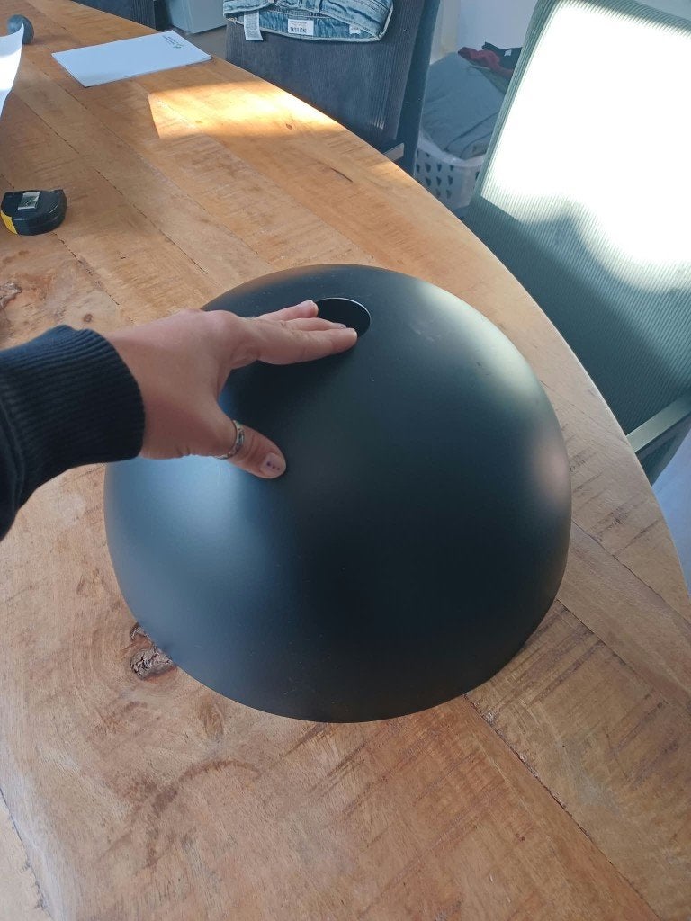 Lampenkap, 35 cm, Zwart, Rond, Ophalen of Verzenden