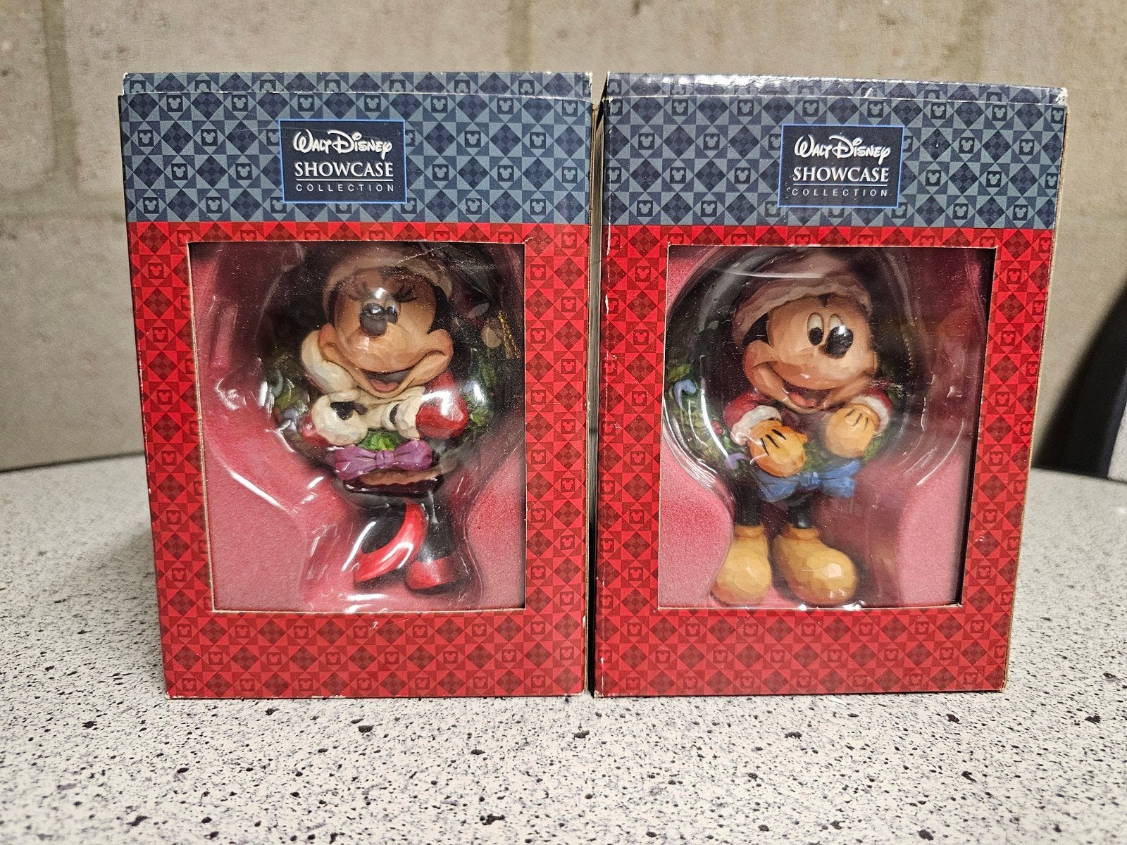 Jim Shore kerstornamenten Mickey en Minnie Mouse Jim Shore, Verzamelen, Disney, Ophalen of Verzenden, Mickey Mouse, Nieuw, Beeldje of Figuurtje