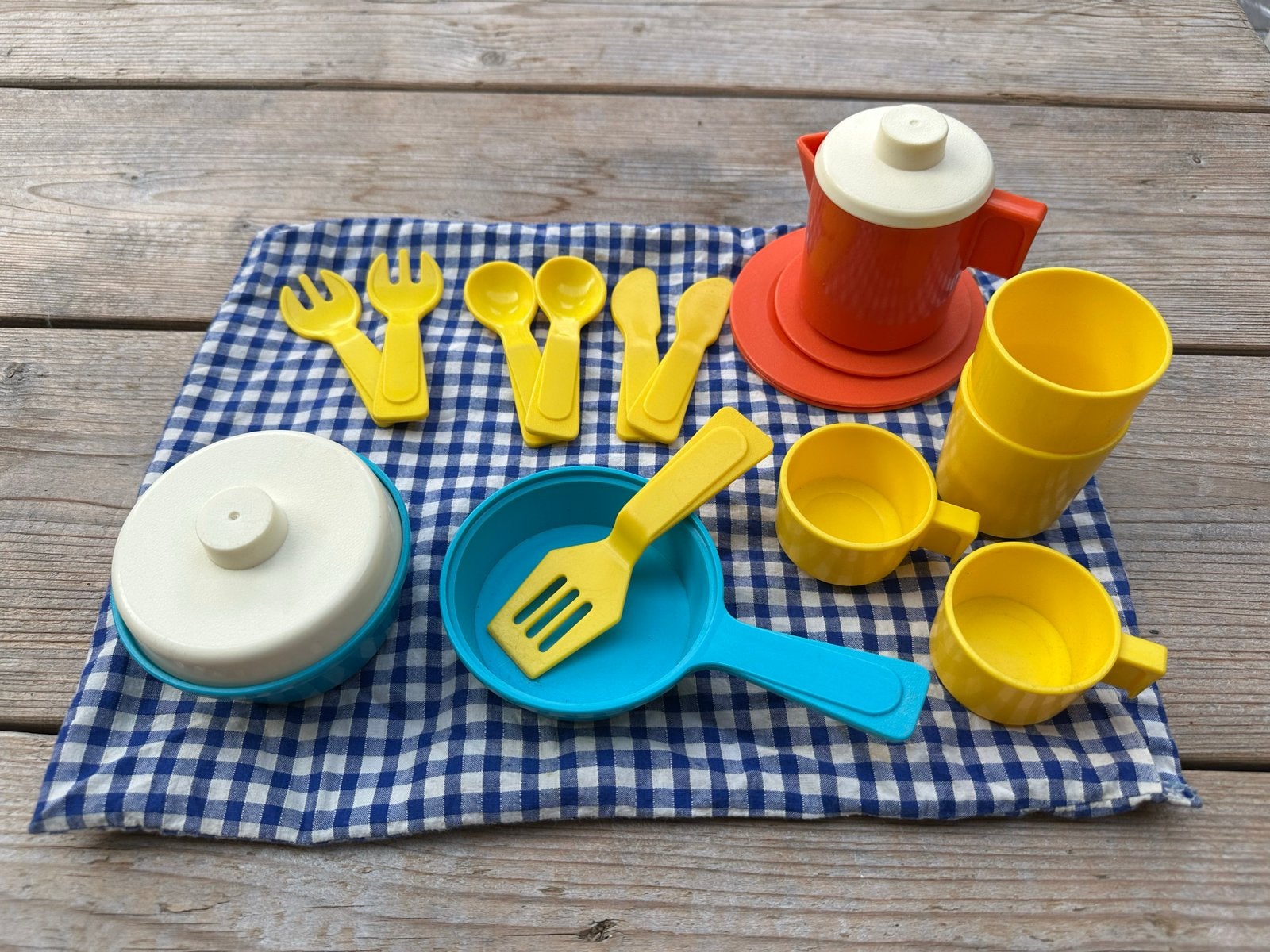 Vintage Speelgoed Keukenset - Koffiepot, Pannen & Bestek, Ophalen of Verzenden, Gebruikt, Jongen of Meisje