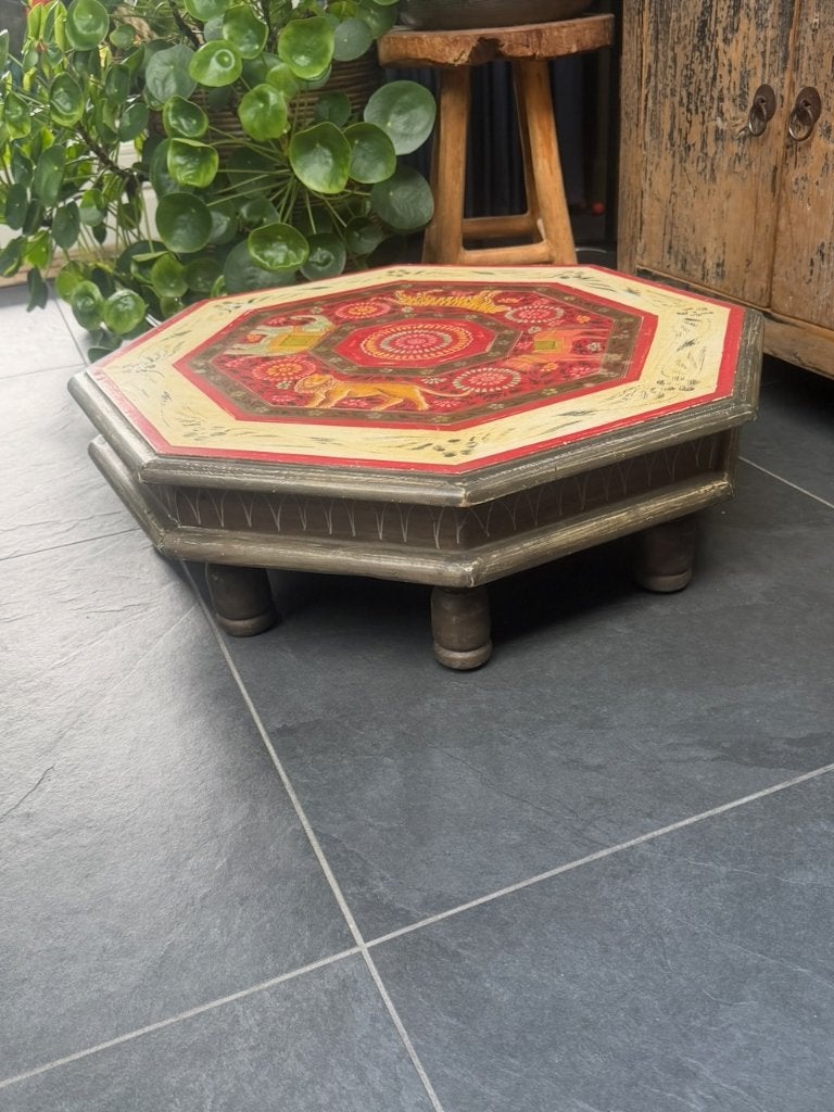 India authentieke en zware Indiase Bajot (Chowki) tafel, Ophalen of Verzenden