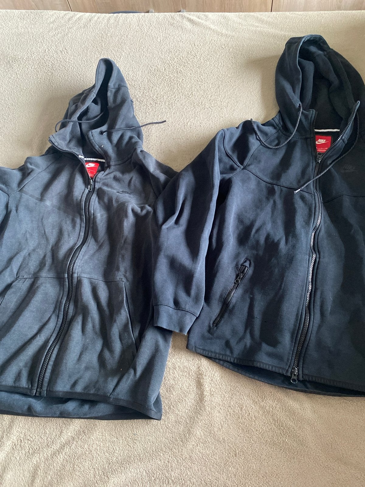 Nike Tech Fleece Hoodies (2 stuks) - Maat S en M, Ophalen of Verzenden, Gedragen, Overige maten, Zwart