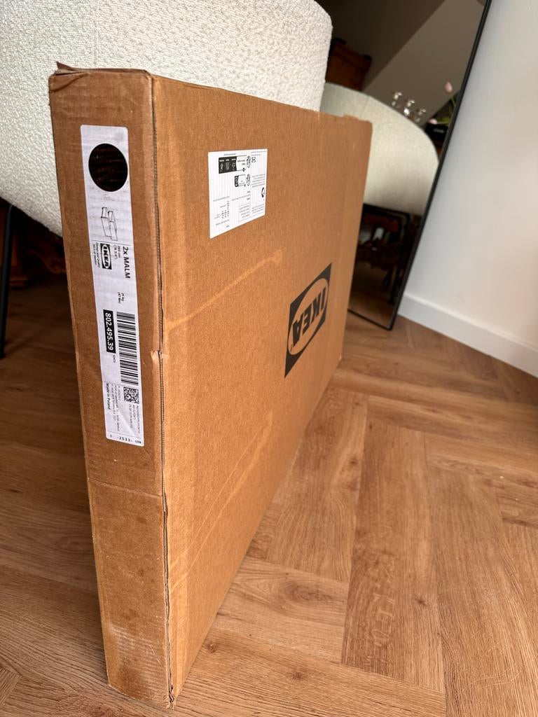 Ikea malm bedlade zwartbruin, Ophalen, Eenpersoons, Zwart, Zo goed als nieuw