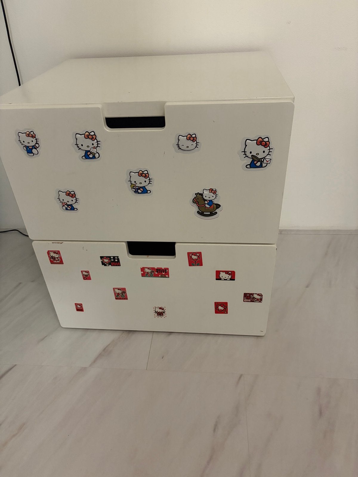 IKEA ladekast met 2 laden - wit, Ophalen, Gebruikt, 1 of 2 laden, 50 tot 100 cm