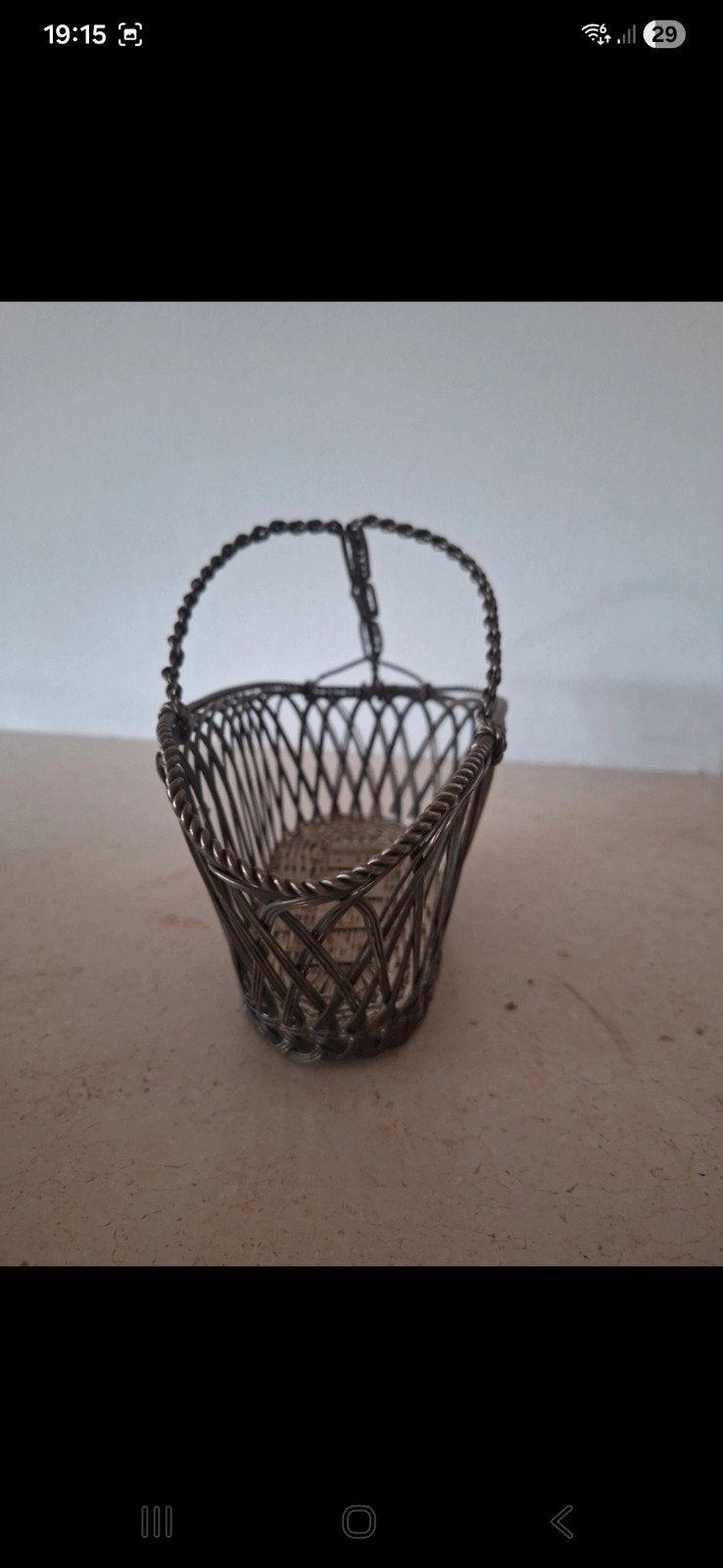 Vintage draadmandje - Decoratief en functioneel, Ophalen of Verzenden