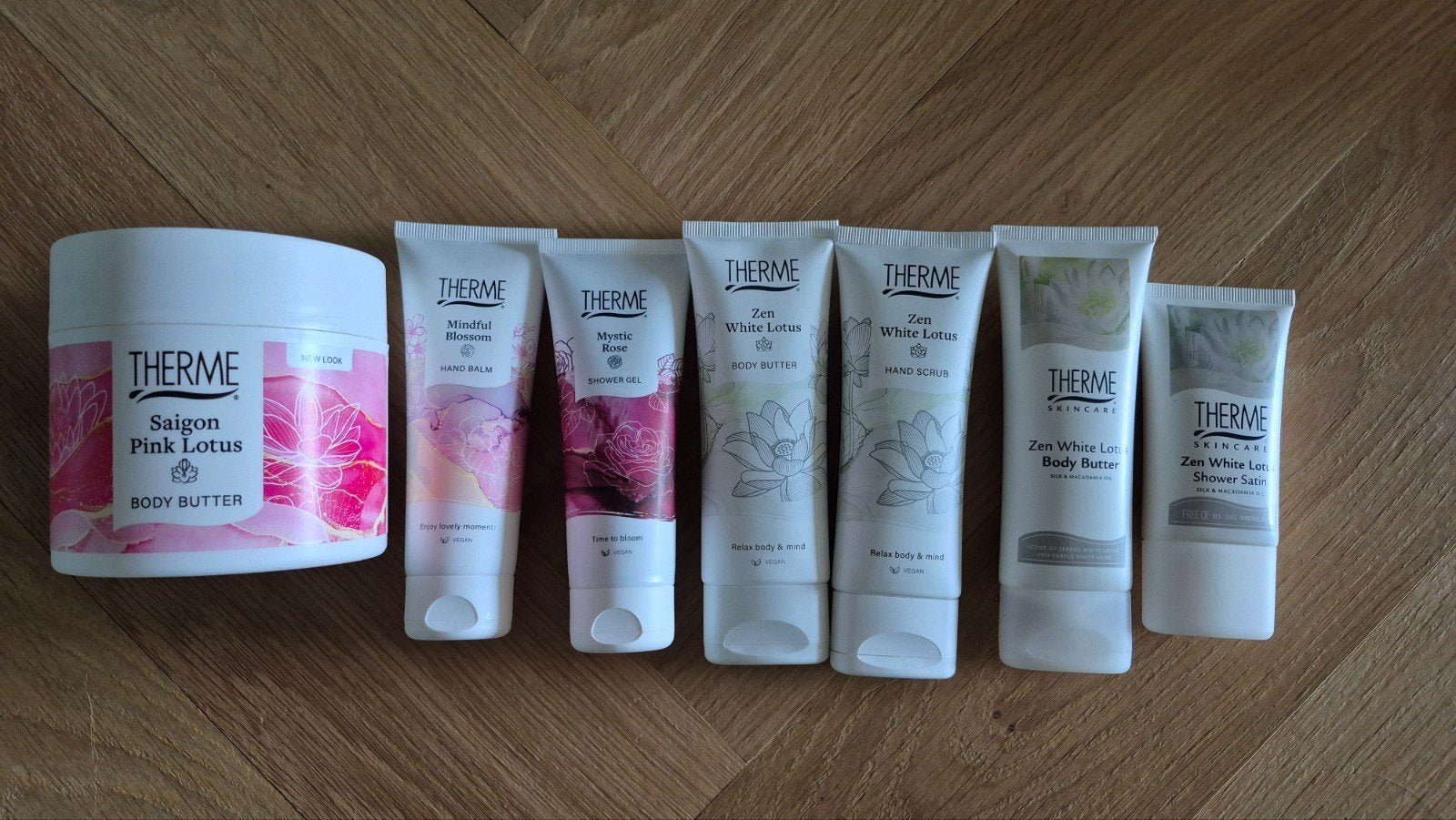 Therme verzorgingspakket (lotus/zen white/mystic rose), Ophalen of Verzenden, Nieuw, Bad & Douche