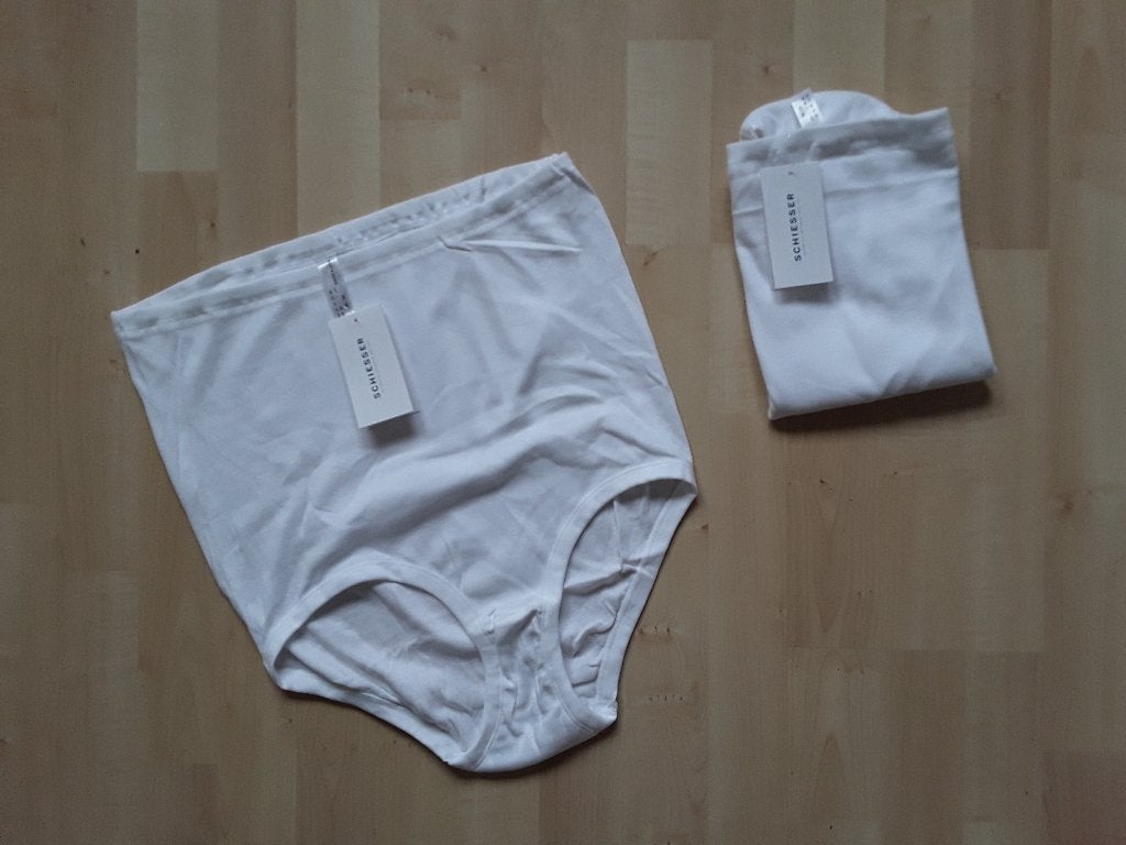 Set van twee slips Schiesser in wit mt 50, Schiesser, Verzenden, Wit, Slip