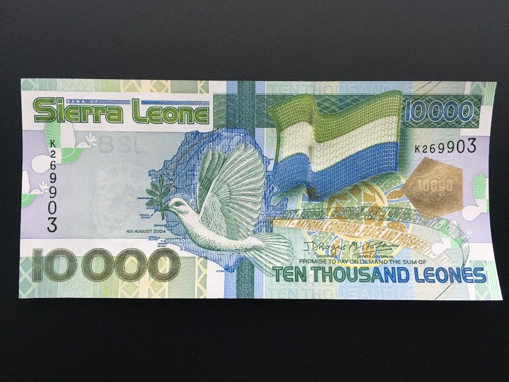 Sierra Leone | 10.000 leone, Ophalen of Verzenden, Overige landen, Los biljet