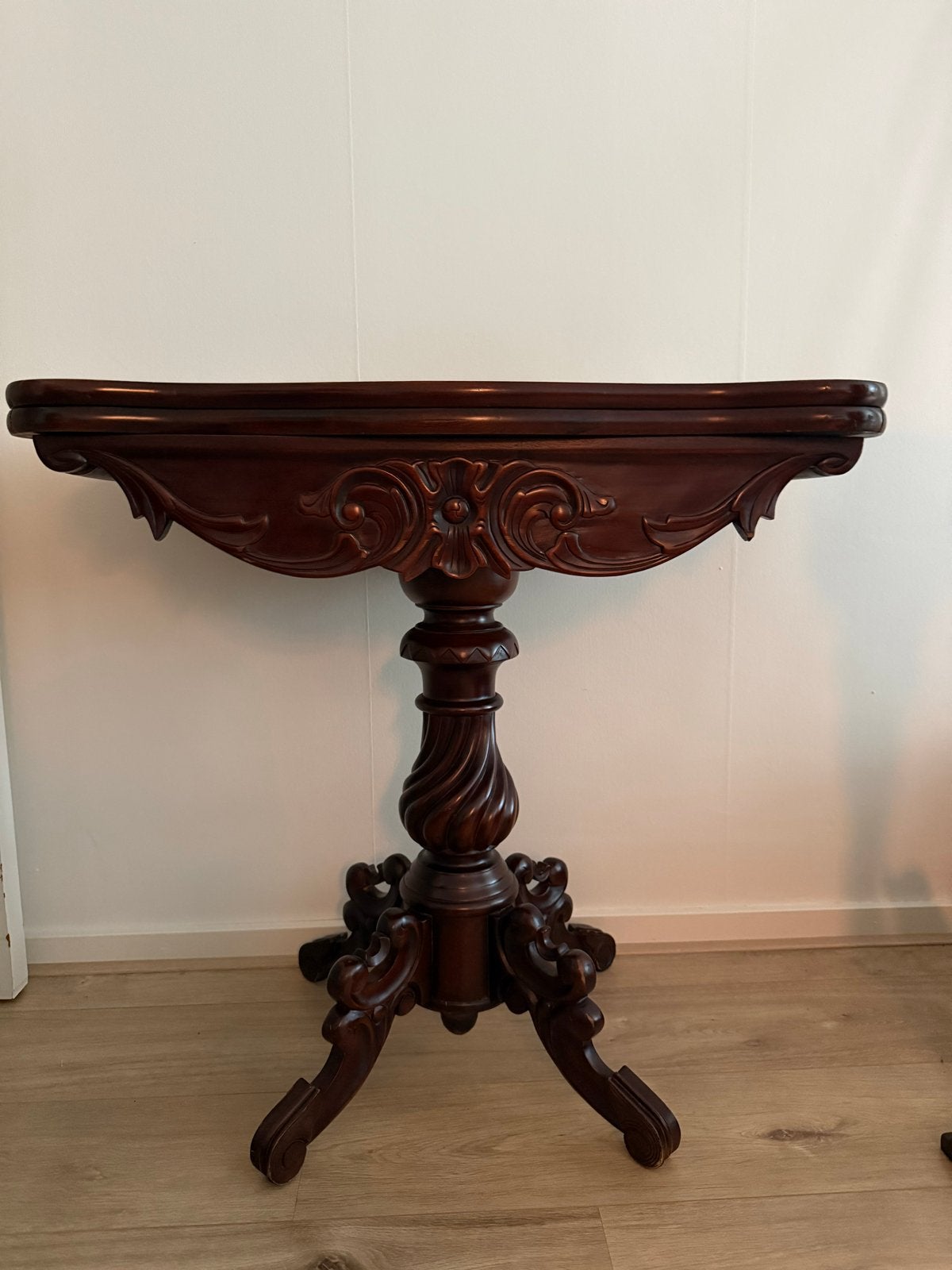Antieke Mahoniehouten Speeltafel / Console Tafel, Antiek en Kunst, Ophalen