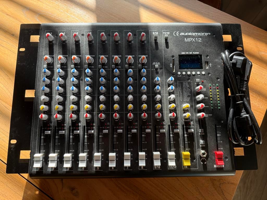 Audiophony MPX12 mengpaneel, Muziek en Instrumenten, Mengpanelen, Ophalen, Zo goed als nieuw, 10 tot 20 kanalen, Microfooningang