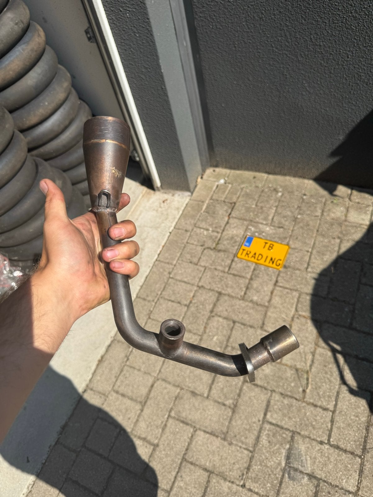 Piaggio E4 Akrapovic voorbocht 80cc, Ophalen of Verzenden, Gebruikt, Uitlaat, Piaggio