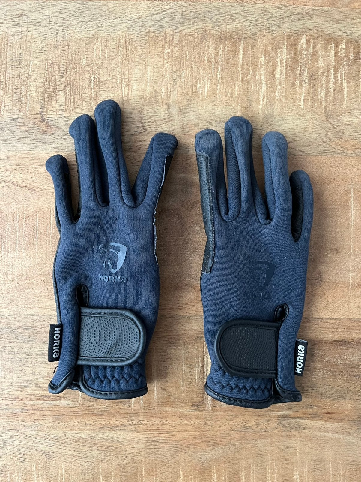 Paardrijhandschoenen Horka maat S donkerblauw, Ophalen of Verzenden, Gebruikt, Overige typen