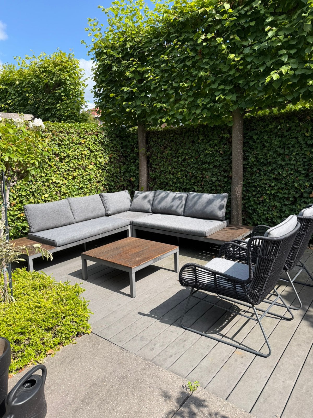 Loucheset Tuinset met kussens & opbergkist, Tuin en Terras, Tuinbanken, Ophalen, Zo goed als nieuw, Aluminium
