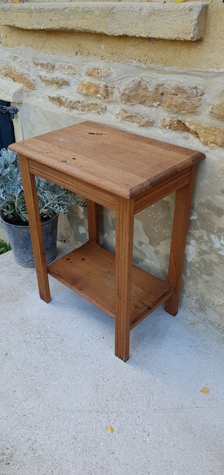 sober eiken art deco bijzettafel plantentafel radiotafe, Ophalen