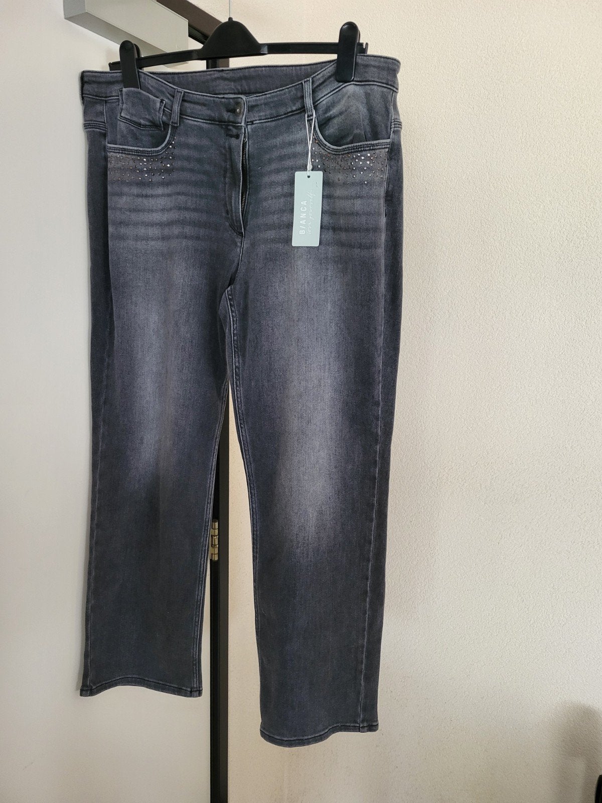 grijze jeans (Bianca) maat 46, Maat 46/48 (XL) of groter, Nieuw, Ophalen of Verzenden, Grijs