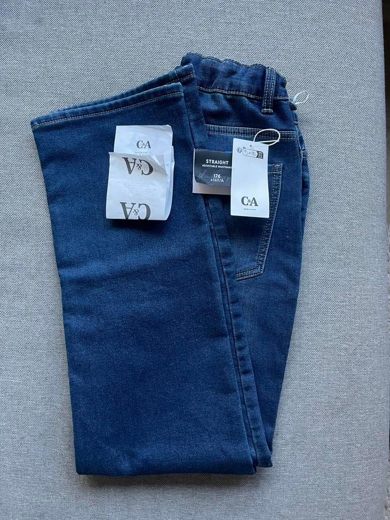 Flared/straight jeans, Ophalen of Verzenden, Nieuw, Maat 46 (S) of kleiner, Blauw
