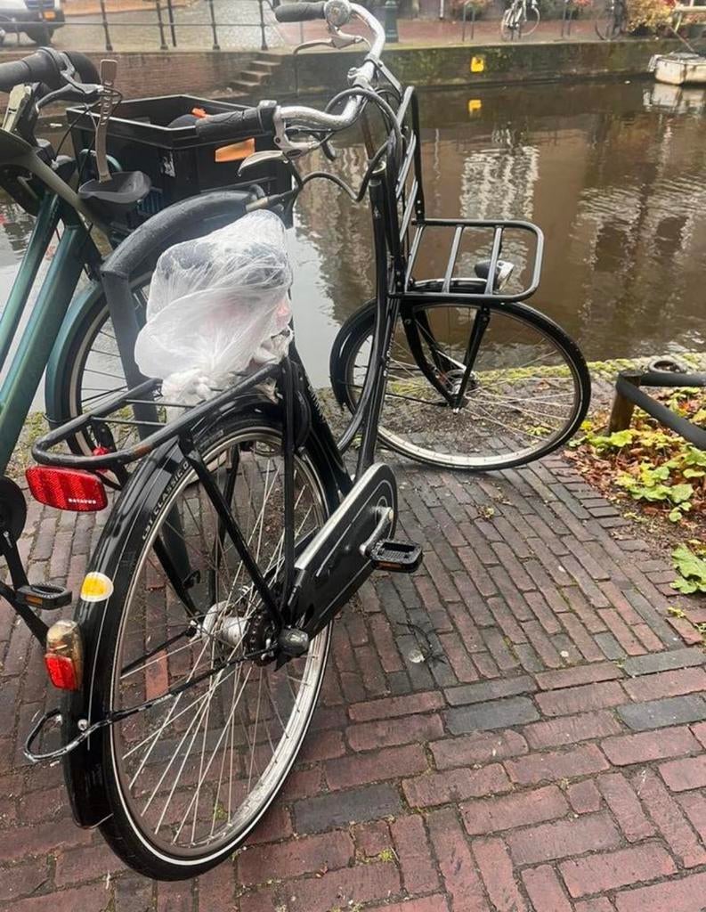 13-3 OPHALEN Batavus Old Dutch zwarte omafiets, 56 cm of meer, Ophalen, Gebruikt, Versnellingen