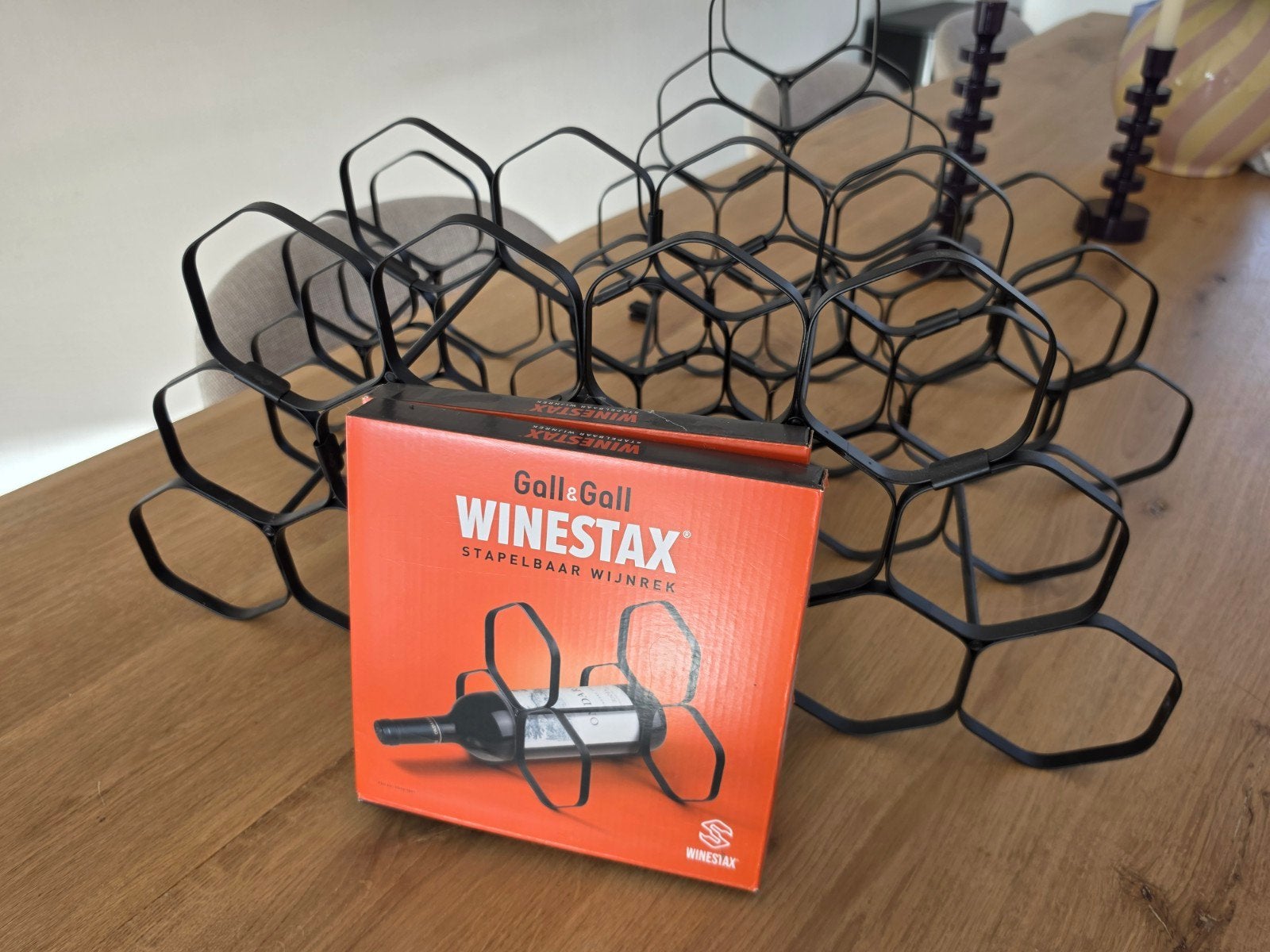 12x Gall & Gall Wijnrek - Stapelbaar Wijnrek, Ophalen of Verzenden, Gebruikt, Metaal, 25 flessen of meer