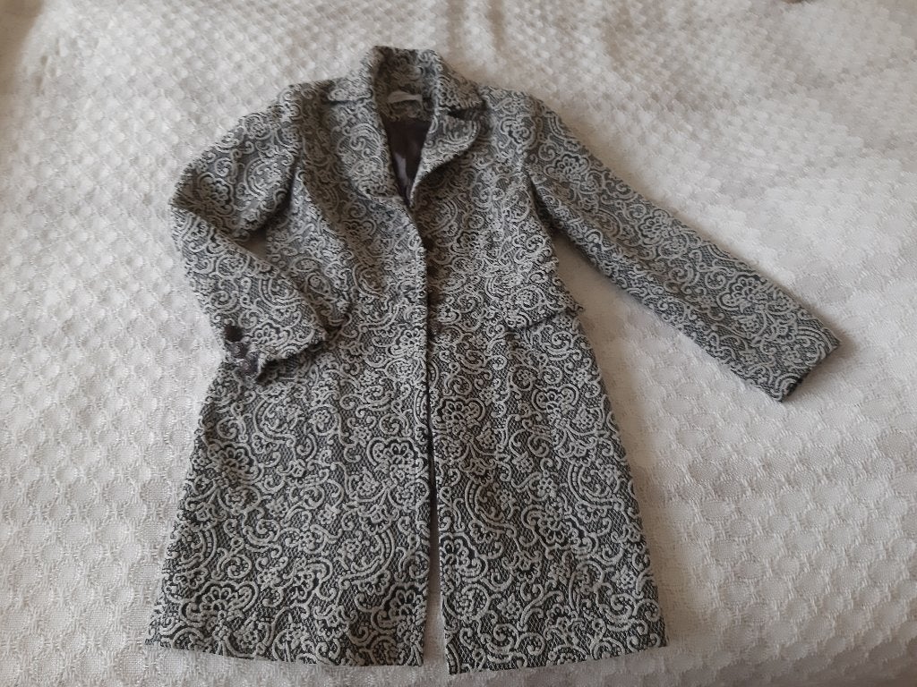 prachtig lang zwart/wit vest Pescara maat XL, Ophalen, Meerkleurig, Maat 46/48 (XL) of groter, Pescara