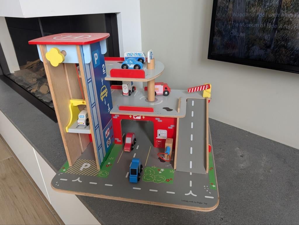 Houten Parkeergarage Bigjigs Toys, Ophalen, Gebruikt, Overige typen